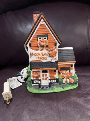 2003 Texas Longhorns University Mascot Lighted Porcelain House Cover