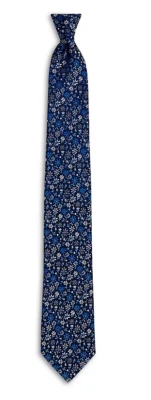 Bloomingdale's NAVY/BLUE Men's Floral Woven Classic Tie, US One Size - Изображение 1 из 3