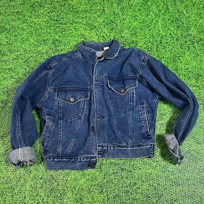 Damas Mujeres Talla M Sergio Valente Vintage Azul Denim Chaqueta Recortada Foto 1 de 4