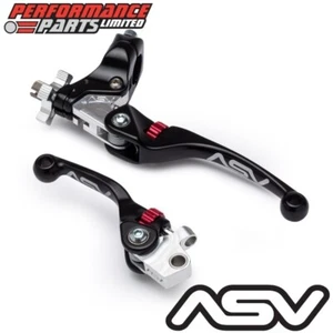 ASV Black F4 Short Brake + Long Clutch Lever + Std Perch for Yamaha YZ250F 2017 - Picture 1 of 9