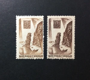 BroadviewStamps St. Pierre & Miquelon (SPM) #324 MH/NH F-VF.  Shades of brown. - Picture 1 of 2
