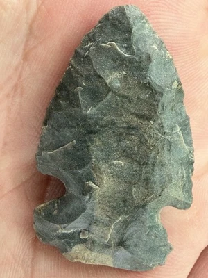 Authentic Pennsylvania Indian Artifact Archaic Side Notch Point Arrowhead - Ohio - Image 1 of 4