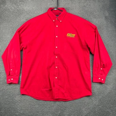 Blue Generation Mens Red Button Up Long Sleeve Work Shirt XL IPA KAWASAKI - Image 1 of 4