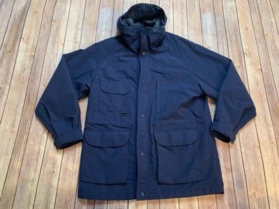 Chaqueta de lluvia Eddie Bauer vintage azul marino para hombre talla mediana Foto 1 de 4