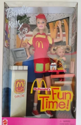 Juego de muñecas Barbie y Kelly McDonald's Fun Time 2001 Mattel #29395 en caja original Foto 1 de 3