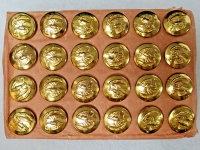 LOT OF 24 BRASS ALABAMA NURSES'S BUTTONS N.O.S. 7/8" - Image 1 of 4
