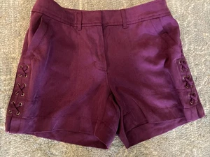 White House Black Market The 5 inch Short Purple Shorts Size 0 NEW NWT - Picture 1 of 4
