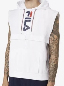 FILA Soul Cargo Vest With Hood In White Size Uk Medium New With Tags - Picture 1 of 6