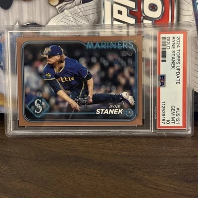 2024 Topps Update Series - Ryne Stanek #US121 Gold /2024 PSA 10! POP 1 Of 1! - Image 1 of 2