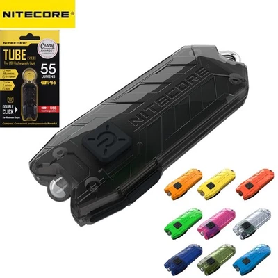 NITECORE TUBE V2.0 55 Lumens USB Rechargeable Keychain Flashlight Led Work Light - Image 1 of 4