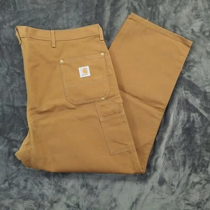 New Carhartt Pants Mens 52x32 Brown Double Knee Workwear Utility Rugged USA Made - Picture 1 of 22