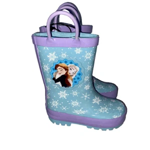 Disney Frozen II Toddler Girls SIZE 5-6 Pull-On Rain Boots COLOR BLUE NWT - Picture 1 of 18