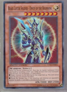 ¡YUGIOH! SOLDADO DE BRILLO NEGRO - ENVIADO DEL PRINCIPIO SUPER RARO CT10-EN005 LP+ - Imagen 1 de 2