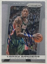 LARRY SANDERS SIGNED IP 2013-14 PANINI PRIZM #3 MILWAUKEE BUCKS AUTO
