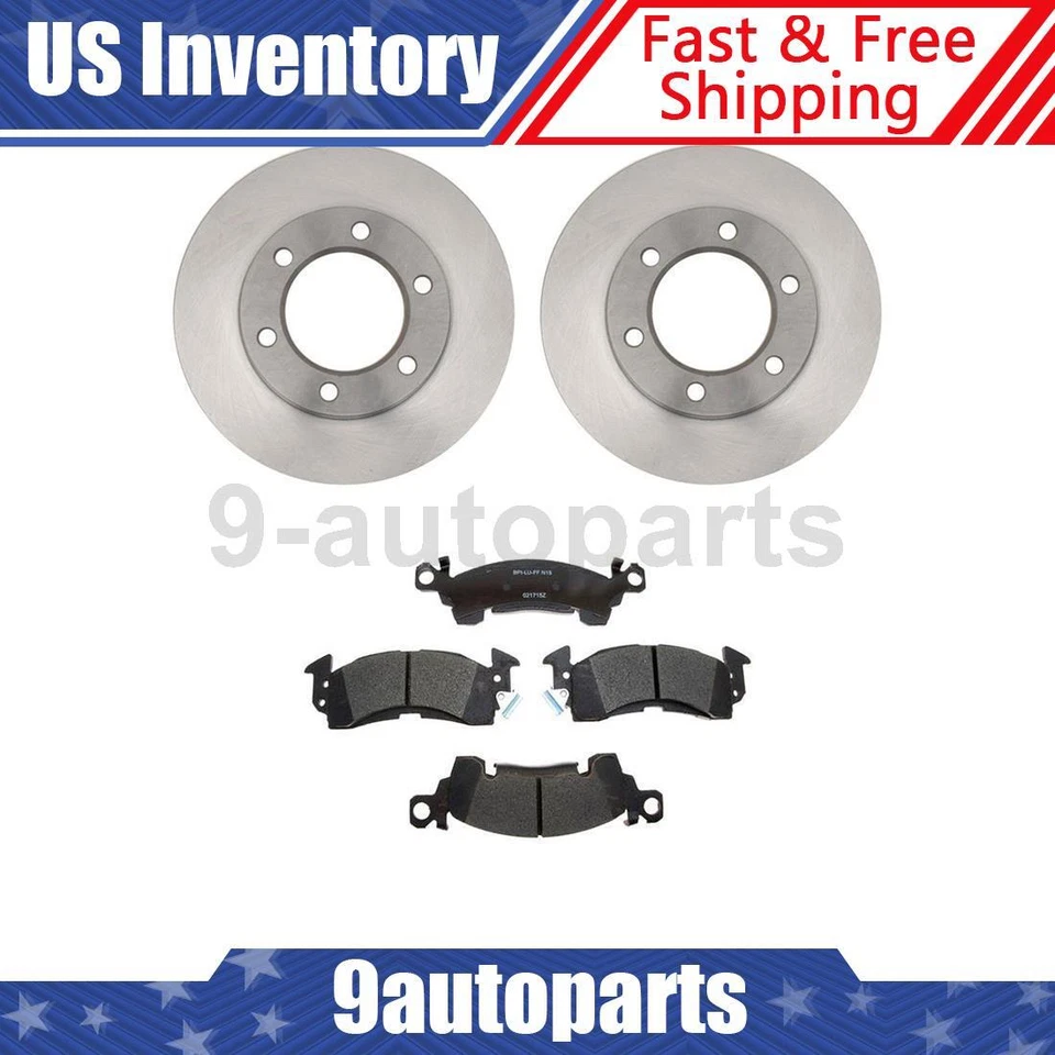Front Disc Brake Rotors + Ceramic Brake Pads For 1987-1991 Chevrolet Blazer - Image 1 of 4