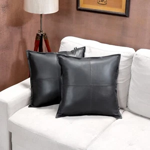 Genuine Soft Lambskin Pure Leather Cushion Pillow Cover Soft Rectangle All sizes - Picture 1 of 7
