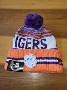 CLEMSON TIGERS NCAA NEW ERA BLUE & ORANGE BEANIE. NEW - Picture 1 of 2