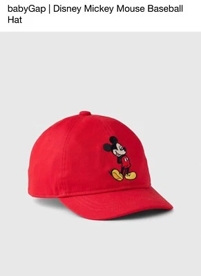 BABY GAP | DISNEY | MICKEY MOUSE RED ⚾️BASEBALL  HAT🧢 *🆕 W/ 🏷️* - Image 1 of 4