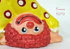 Vintage 70S Enesco Yellow Curly Red Hair Tumble Gymnist Clown Bank
