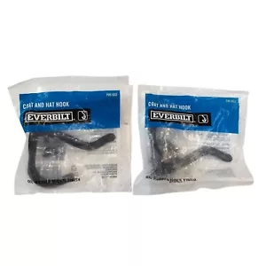 Everbilt Coat Hat Hook Oil Rubbed Bronze Finish 795 052 Lot of 2 NEW SEALED - Picture 1 of 7
