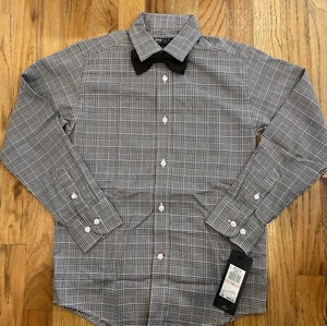 Tommy Hilfiger Dress Kids Shirt Flex Bow Tie Gray/Black Size 10#80 - Picture 1 of 6