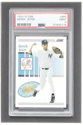 1993 Score Derek JETER RC #489 (PSA 9) MINT HOF New York Yankees baseball - Image 1 of 2