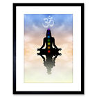 Painting Illustration Buddhist Lotus Chakras Peace Symbol Framed Print 9x7 Inch