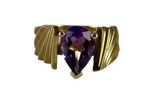 Amethyst 10K Gold Ring  size 6 - Picture 1 of 10