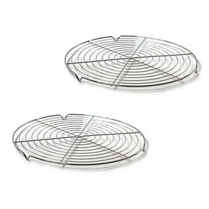 2xTortengitter rund, chrom Kuchenauskühler, leichte Lösbarkeit, 32cm Durchmesser - Bild 1 von 1