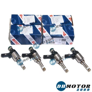 4x Fuel Injectors OEM Genuine Bosch For VW GTI Tiguan AUDI A3 A4 A5 Q5 TT 2.0T - Picture 1 of 5