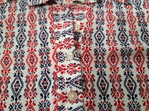 Vintage 60er Rockabilly Nylon Jacquard Hemd von Aladdin leicht Gr. M - Bild 1 von 7