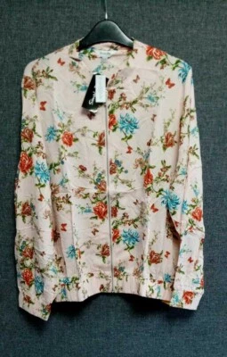 Chaqueta Bombardero Simply Be con Estampado Floral Desnudo Talla UK 16 NH101 HH 06 Foto 1 de 4