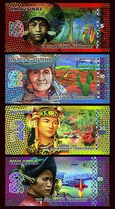 SET Equatorial Territories, 5;10;20;50 E. Francs, 2014-2015 POLYMER, F - Picture 1 of 2