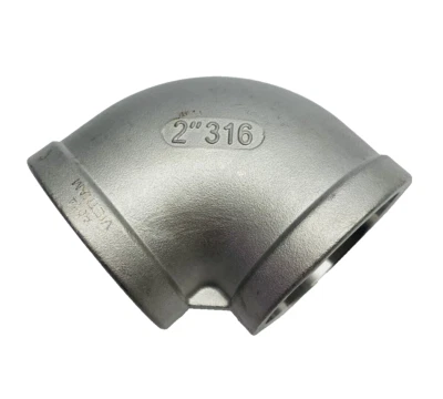 609E111SW020, Elbow 90° 316 Stainless S, 2"x2" Fitting Pipe Size, FxF, Class 150 - Image 1 of 4