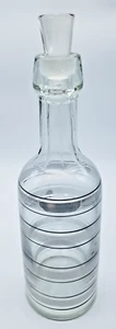 PHILCO RADIO BAR Schnapsflasche Dekanter silberne Bänder schwarze Streifen 11,75" hoch - Bild 1 von 5