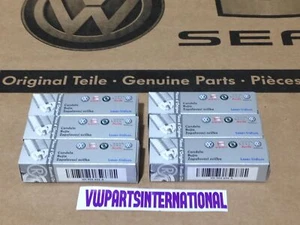 VW Golf MK4 MK5 R32 Ignition Spark Plugs A3 S3 TT TTS Q7 Eos T5 Genuine OEM Part - Picture 1 of 1