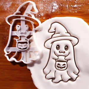 Halloween Ghost Cookie Cutter – Cute Witch Hat & Pumpkin Cauldron details - Picture 1 of 5