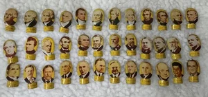 1960's American Presidents Tin Litho Pencil Toppers - Picture 1 of 4