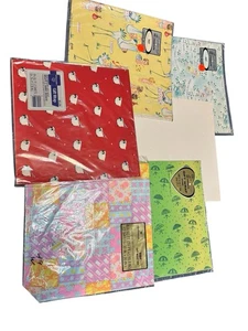 Vintage Babyparty Geschenkpapier flach gefaltet Posten 80er 90er Neu Retro Punze - Bild 1 von 6