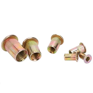 150pcs Zinc Plated Carbon Steel Rivet Nuts Galvanized Insert Nut Threaded F ZC - Picture 1 of 16