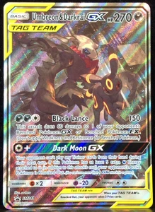 Umbreon & Darkrai GX SM241 Sun & Moon Tag Team 2020 Promo NM Pokemon Nintendo - Imagen 1 de 2
