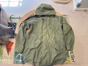 Alpha Industries Military Jacket Men's Medium Fishtail Parka Olive Green - Picture 1 of 7