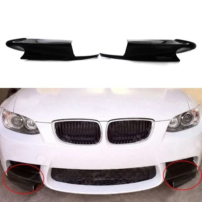 Front Bumper Splitters Lip For BMW E92 M3 2008-2013 Gloss Black Foto 1 de 4