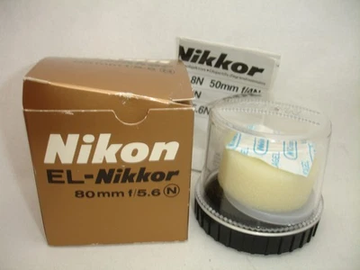 NIKON EL NIKKOR plastic LENS CASE CP-2, Boxed, MINT - Image 1 of 4