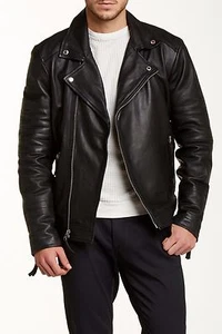 Members Only - Genuine Leather/Lamb Milano Modern Moto Jacket Size XL Free Ship - Picture 1 of 10