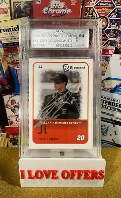 2009 PRESS PASS JOEY LOGANO SILVER AUTOGRAPH ROOKIE NATIONWIDE RARE CSTORE MORE - Image 1 of 4