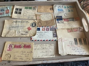 Briefumschläge mit Briefmarken, ca. 1940 bis 1960, 10 Artikel - Bild 1 von 24