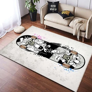 Skate con graffiti, alfombra de skate, alfombra de skate callejero, alfombra de skate, skate - Imagen 1 de 10