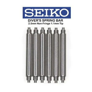 6 PC 20mm 22mm OEM SEIKO 2.5mm Fat Spring Bars PROSPEX Non Fringe 1.1mm Tip x6 N - Picture 1 of 4
