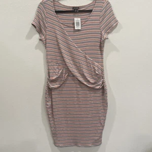 Torrid Multicolored Striped Ribbed Knit Scoop Neck Body-con Dress Size 00- M/L - Picture 1 of 5